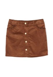 Chloé Kids scallop-detail corduroy skirt - Marrone