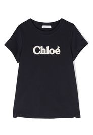 Chloé Kids T-shirt con ricamo - Blu