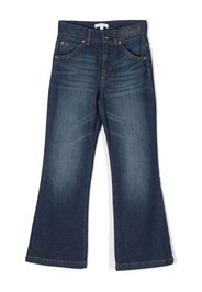 Chloé Kids Jeans svasati con ricamo - Blu