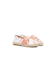 Chloé Kids ribbon-print espadrilles - Bianco