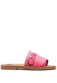 Chloé Woody logo-print slides - 9R5 pink-red 1