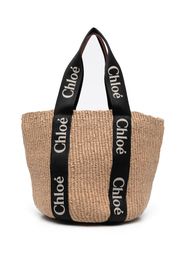 Chloé Borsa tote Woody grande - Toni neutri