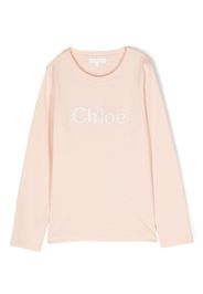 Chloé Kids T-shirt con ricamo - Toni neutri