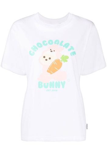 CHOCOOLATE graphic logo-print T-shirt - Bianco