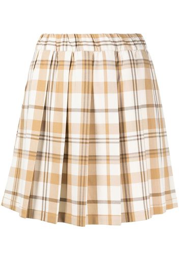 CHOCOOLATE Minigonna svasata tartan - Marrone