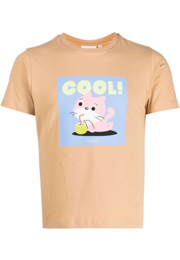 CHOCOOLATE T-shirt girocollo con stampa grafica - Marrone