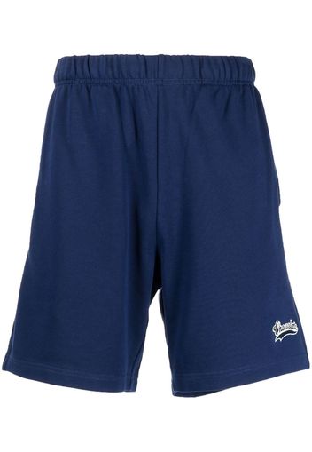 CHOCOOLATE logo-embroidered cotton shorts - Blu