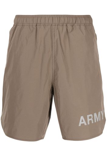 CHOCOOLATE Shorts sportivi con stampa - Marrone