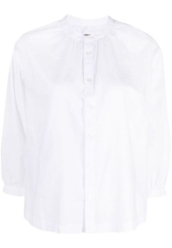 CHOCOOLATE embroidered-logo cotton blouse - Bianco