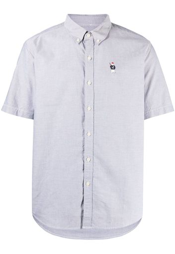 CHOCOOLATE embroidered-logo cotton shirt - Grigio