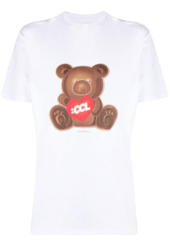 CHOCOOLATE bear-print cotton T-shirt - Bianco