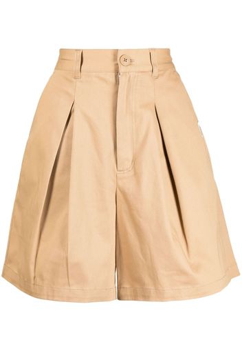 CHOCOOLATE pleated high-waisted shorts - Marrone