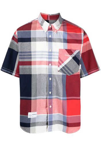 CHOCOOLATE check-pattern short-sleeve shirt - Rosso