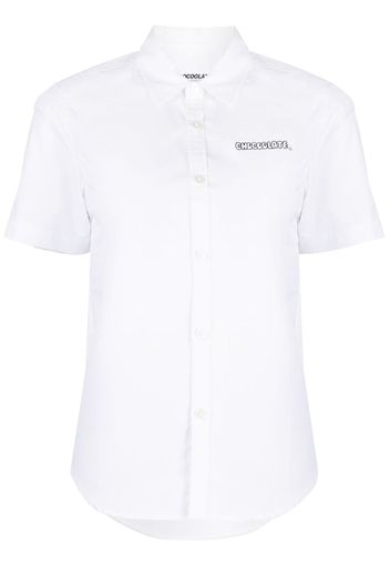 CHOCOOLATE logo-print short-sleeve shirt - Bianco