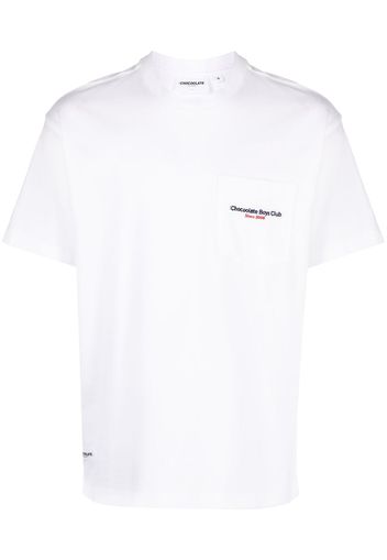 CHOCOOLATE logo-embroidered cotton T-shirt - Bianco