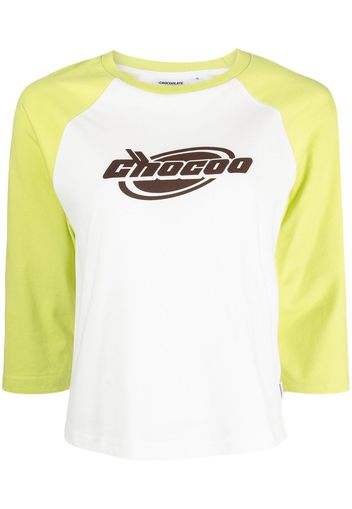 CHOCOOLATE T-shirt con design color-block - Bianco