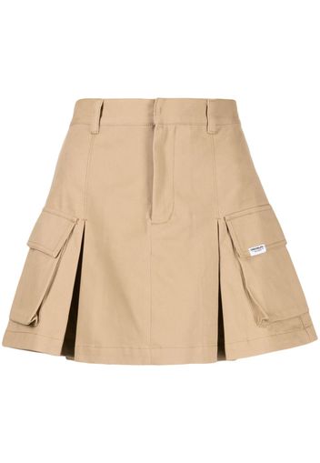 CHOCOOLATE logo-patch cargo miniskirt - Marrone