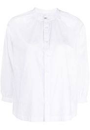 CHOCOOLATE embroidered-logo cotton blouse - Bianco