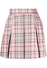 CHOCOOLATE pleated check-pattern mini skirt - Rosa