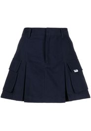 CHOCOOLATE logo-patch cargo miniskirt - Blu