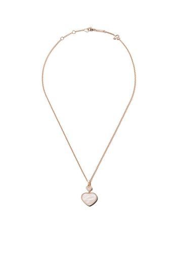 Collana ‘Happy Hearts’ in oro rosa 18kt, Madreperla e diamanti, con pendente