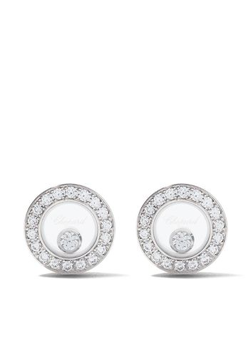 Orecchini a bottone ‘Happy Diamonds Icons’ in oro bianco 18kt