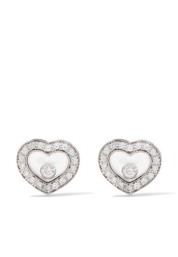 Orecchini a bottone ‘Happy Diamonds Icons’ in oro bianco 18kt