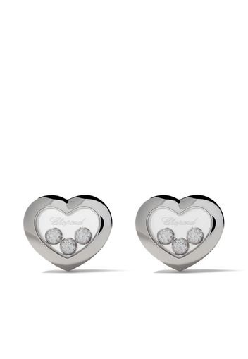 Orecchini a bottone ‘Happy Diamonds Icons’ in oro bianco 18kt