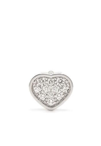 Chopard Orecchino a bottone My Happy Heart in oro bianco 18kt con diamante - Argento