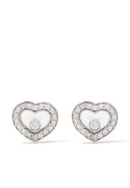 Orecchini a bottone ‘Happy Diamonds Icons’ in oro bianco 18kt