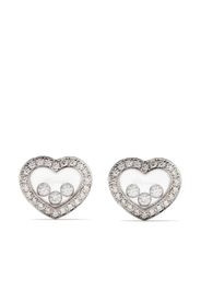 Orecchini a bottone ‘Happy Diamonds Icons’ in oro bianco 18kt