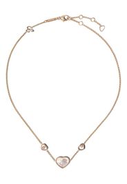 Collana con ciondolo a cuore Happy Hearts in oro rosa 18kt e diamanti