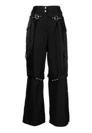 Chopova Lowena Pantaloni crop Western a vita alta - Nero