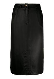 silk 1990s five-pocket pencil skirt