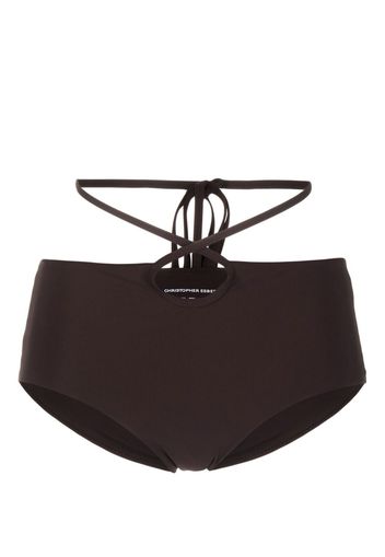 Christopher Esber Slip bikini a portafoglio - Marrone