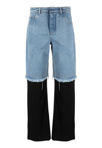 Christopher Esber Jeans dritti destrutturati - Blu