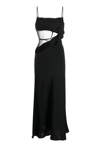 Christopher Esber sheer panel maxi dress - Nero