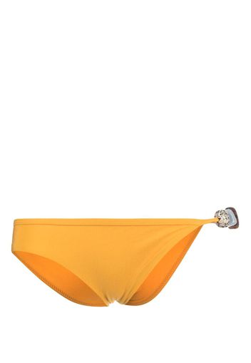 Christopher Esber crystal-strap low-rise bikini bottoms - Giallo