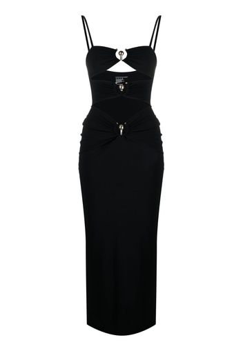 Christopher Esber Orbit-pierced midi dress - Nero