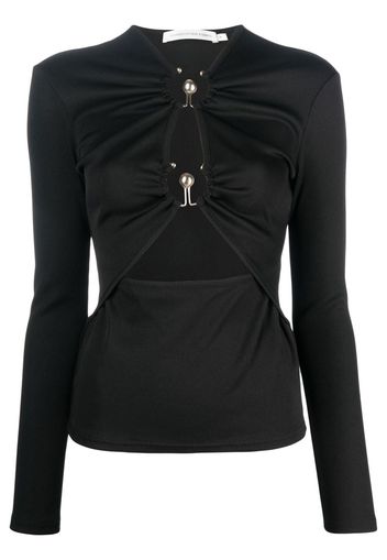 Christopher Esber cut-out detail long-sleeve top - Nero