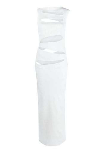 Christopher Esber slash knit maxi dress - Bianco