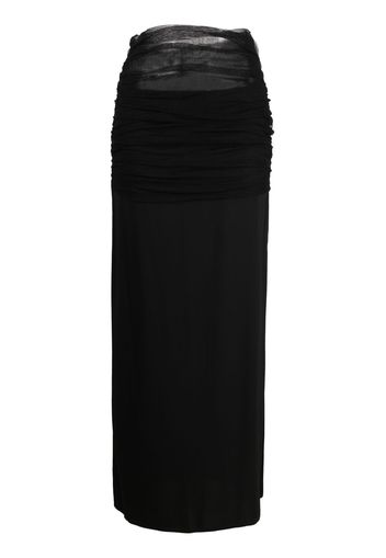 Christopher Esber tulle overlay maxi skirt - Nero