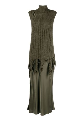 Christopher Esber sleeveless panelled maxi dress - Verde