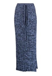 Christopher Esber ribbed marl-knit maxi skirt - Blu