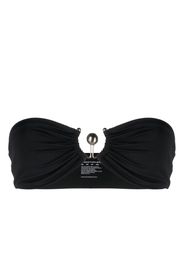 Christopher Esber ring-detail bandeau bikini top - Nero