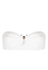 Christopher Esber hardware-detailing bandeau bikini top - Bianco