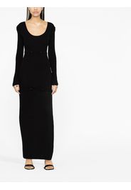 Christopher Esber round-neck long dress - Nero