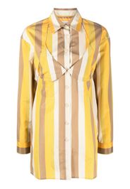 Christopher Esber long-sleeve striped blouse - Giallo