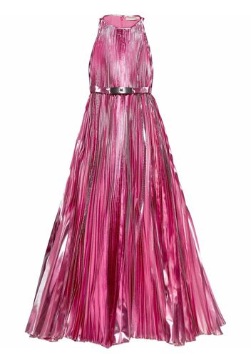 Christopher Kane CRYSTAL BUCKLE PLEAT DRESS - Rosa