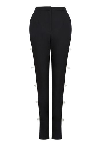 Christopher Kane Dissected Leg harness-detail trousers - BLACK